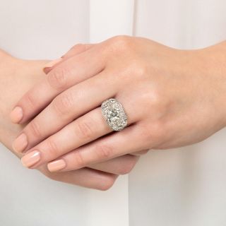 Art Deco 2.31 Carat Diamond Engagement Ring - GIA K SI1