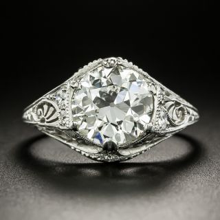 Art Deco 2.34 Carat Diamond Engagement Ring - GIA J VS2 - 2