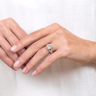 Art Deco 2.50 Carat Platinum Diamond Engagement Ring - GIA L VVS2