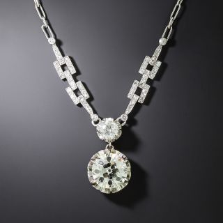 Art Deco 2.61 Carat Diamond Necklace - GIA M SI1 - 2