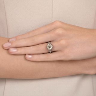 Art Deco 2.84 Carat Diamond Engagement Ring - GIA M SI1