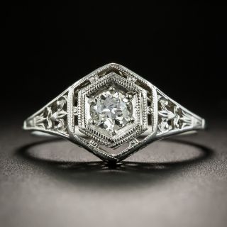 Art Deco .25 Carats Diamond Solitaire by Belais Bros. - 2