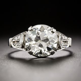 Art Deco 3.34 Carat Diamond Ring by C.D. Peacock - GIA I VS2 - 3