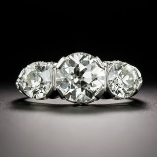 Art Deco 3.60 Total Carat Three-Stone Diamond Ring - GIA - 2