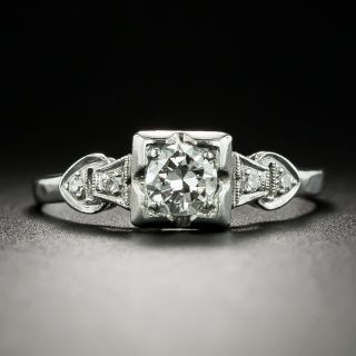 Art Deco .30 Carat Diamond Engagement Ring - 2