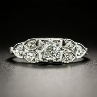 Art Deco .35 Carat Diamond Engagement Ring - 2