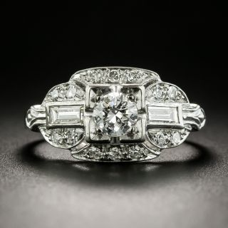 Art Deco .35 Carat Diamond Engagement Ring - 2