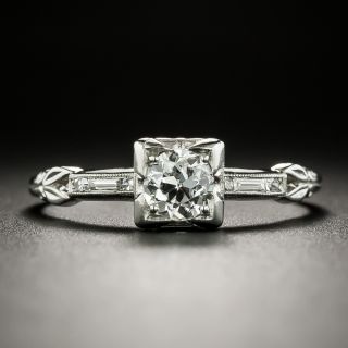 Art Deco .40 Carat Diamond Engagement Ring - 2