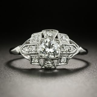 Art Deco .40 Carat Diamond Engagement Ring - 3