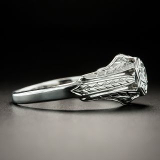 Art Deco .40 Carat Solitaire Diamond Engagement Ring