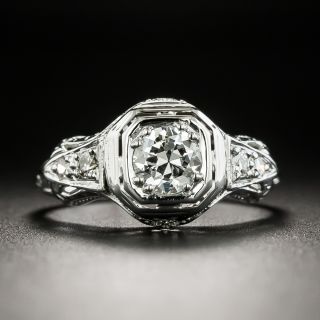 Art Deco .45 Carat Diamond Engagement Ring - 3