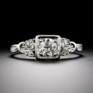 Art Deco .50 Carat Diamond Engagement Ring - 2