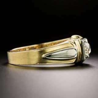 Art Deco .50 Carat Diamond Two-Tone Solitaire Ring