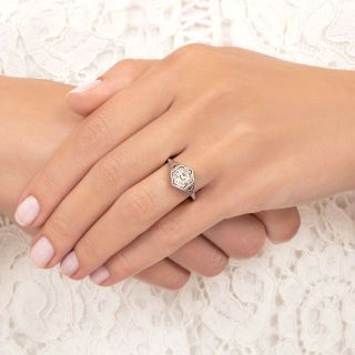 Art Deco .51 Carat Diamond Solitaire Engagement Ring - GIA K VS1
