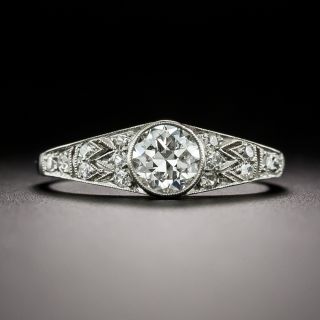 Art Deco .52 Carat Diamond Engagement Ring - 2