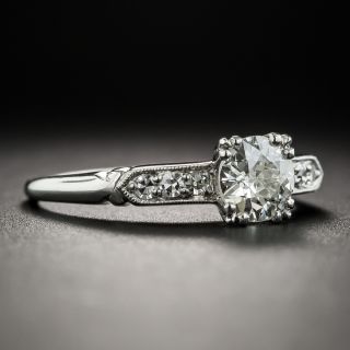 Art Deco .53 Carat Diamond Platinum Engagement Ring