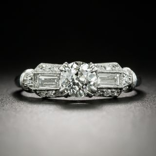 Art Deco .55 Carat Diamond Engagement Ring - 9