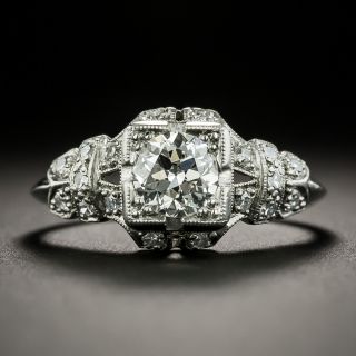 Art Deco .55 Carat Diamond Engagement Ring - 1