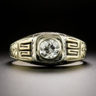 Art Deco .55 Carat Diamond Solitaire Ring - 3