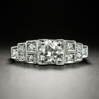 Art Deco .58 Carat Diamond Engagement Ring - 2