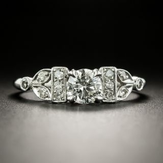 Art Deco .60 Carat Diamond Engagement Ring  - 3