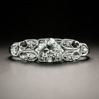 Art Deco .61 Carat Diamond Engagement Ring - 3