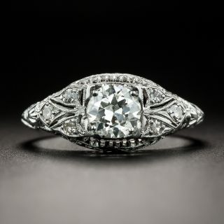 Art Deco .63 Carat Diamond Engagement Ring - 2
