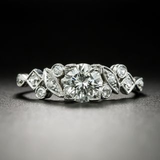 Art Deco .65 Carat Diamond Engagement Ring - 2