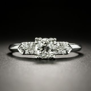 Art Deco .66 Carat Diamond Engagement Ring  - 2