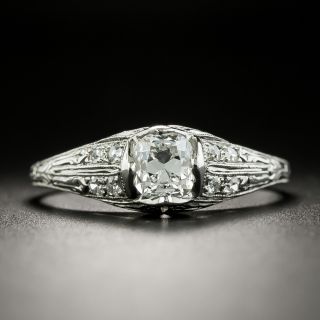 Art Deco .67 Carat Diamond Engagement Ring - GIA F SI1 - 2