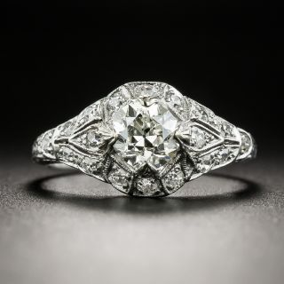 Art Deco .67 Carat Diamond Engagement Ring - 3