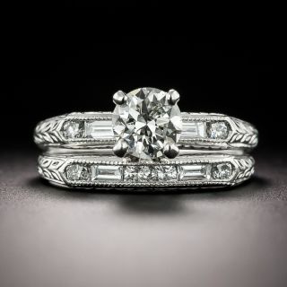 Art Deco .68 Carat Diamond Engagement Set - 2