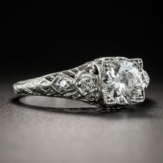Art Deco .68 Carat Diamond Platinum Engagement Ring