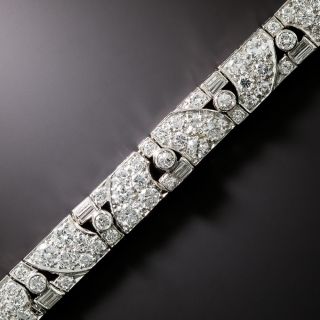 Art Deco 7.75 Carat Total Weight Diamond Bracelet - 2