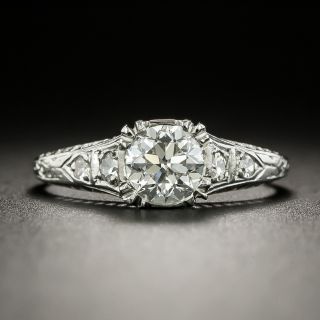 Art Deco .71 Carat Diamond Engagement Ring - GIA E VS2 - 2