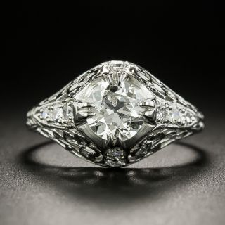 Art Deco .73 Carat Diamond Engagement Ring - 3
