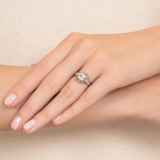 Art Deco .73 Carat Diamond Engagement Ring