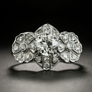 Art Deco .75 Carat Diamond Engagement Ring - GIA H SI2 - 2