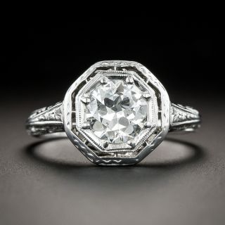 Art Deco .75 Carat Diamond Solitaire Engagement Ring by Belais Bros. - 2