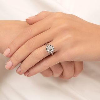Art Deco .75 Carat Diamond Solitaire Engagement Ring by Belais Bros.