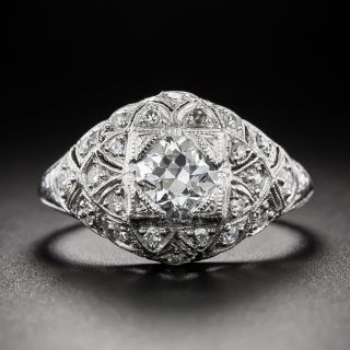 Art Deco .76 Carat Diamond Engagement Ring - GIA G VVS2 - 2