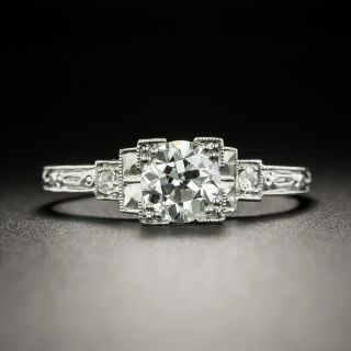Art Deco .78 Carat Diamond Engagement Ring - GIA F VS2 - 2