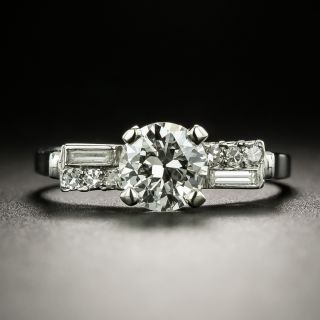Art Deco .80 Carat Diamond Engagement Ring - 3