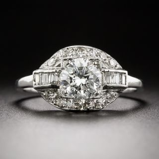 Art Deco .83 Carat Diamond Engagement Ring - GIA G VVS2 - 3