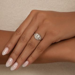 Art Deco .83 Carat Diamond Engagement Ring - GIA G VVS2