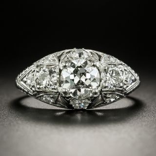 Art Deco .83 Carat Diamond Engagement Ring - GIA I VS2 - 3