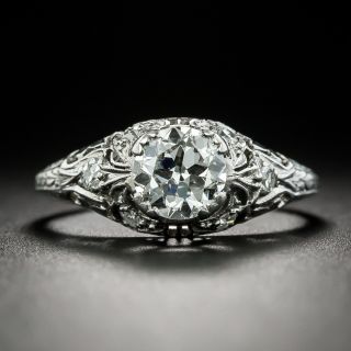 Art Deco .85 Carat Diamond Engagement Ring - 2