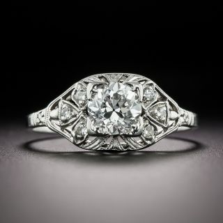 Art Deco .86 Carat Diamond Engagement Ring - GIA F VVS2 - 2