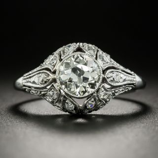 Art Deco .90 Carat Diamond Engagement Ring - 2