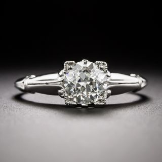 Art Deco .90 Carat Diamond Engagement Ring - GIA H VS1 - 2